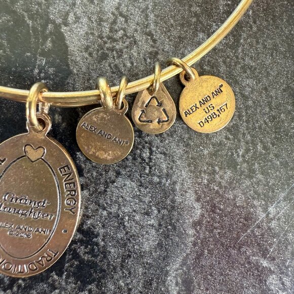 Alex and Ani Granddaughter Charm Bangle Gold Tone 2016 Keepsake Bracelet - Picture 10 of 12
